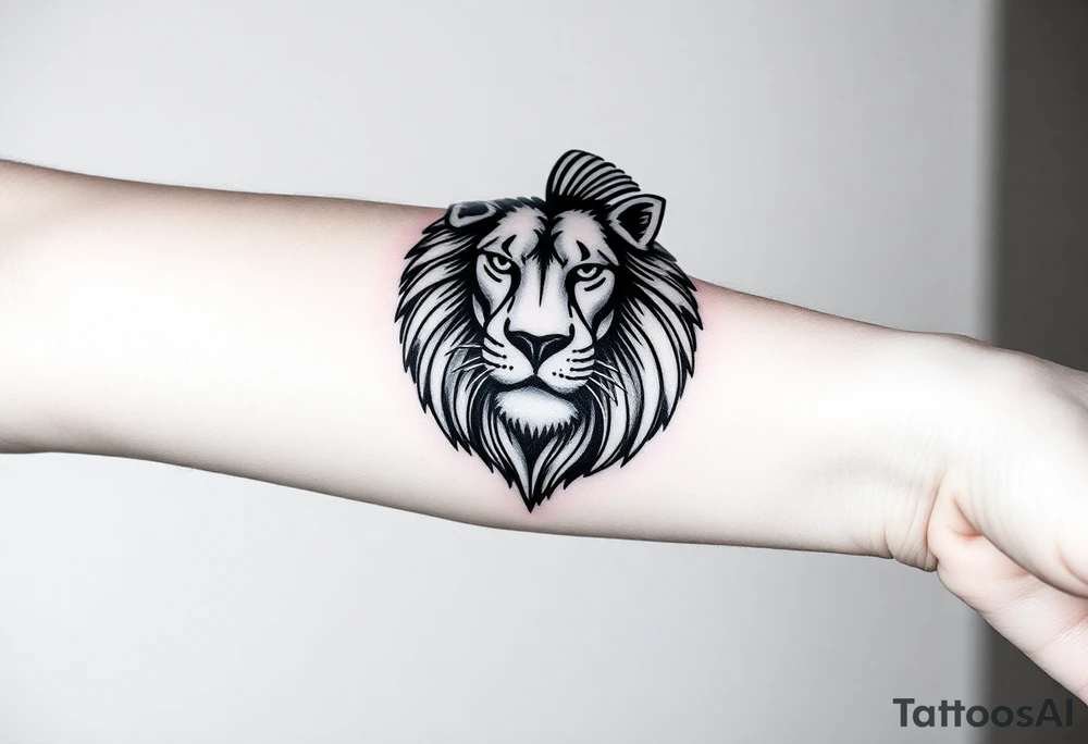 Fancy style "leo" constilation birth
 sign lion tattoo idea