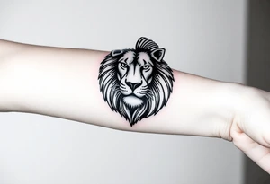 Fancy style "leo" constilation birth
 sign lion tattoo idea