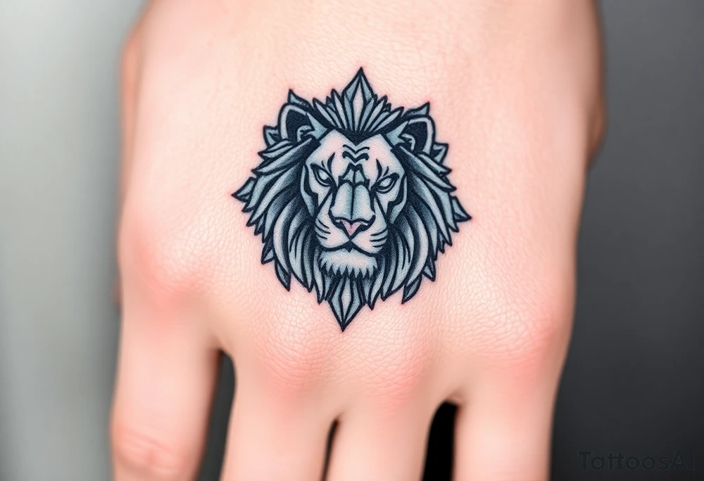 Lion made from gears tattoo idea