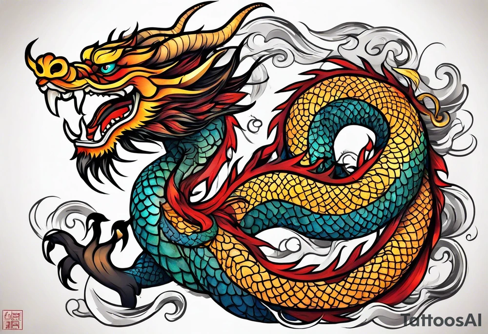 Traditional Chinese Dragon tattoo idea