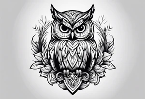 Owl family tattoo idea