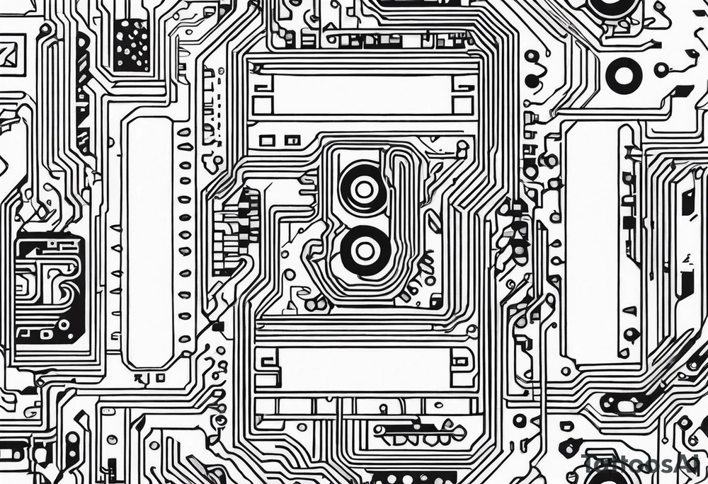 circuit boards tattoo idea