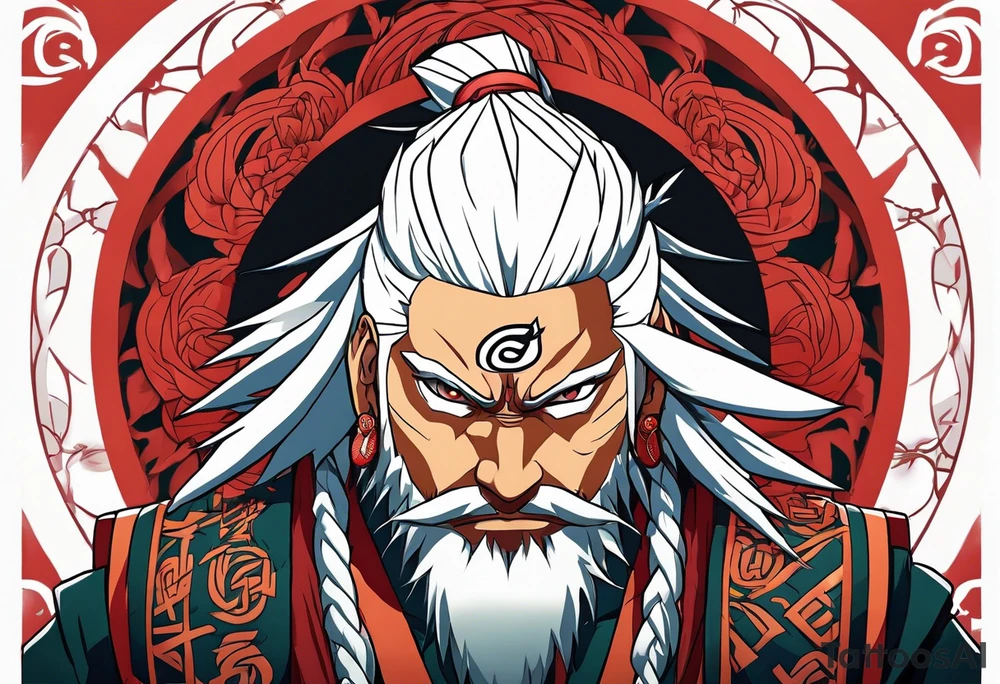 Jiraiya in Sage mode from the anime naruto tattoo idea