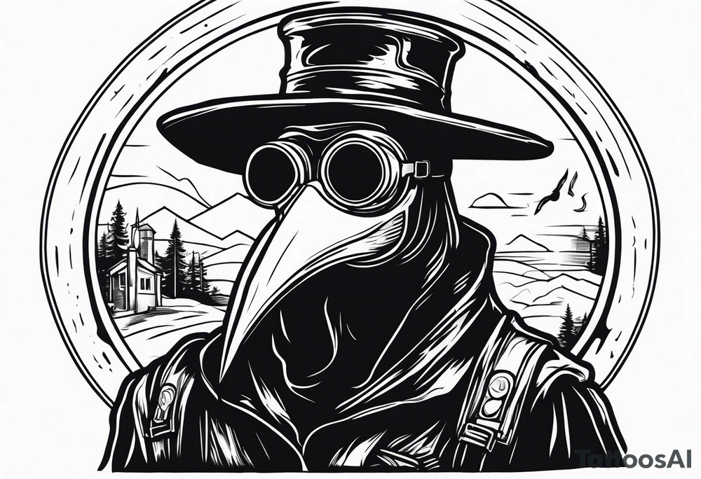 plague doctor in chernobyl tattoo idea