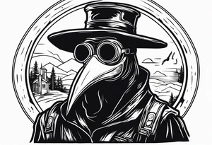 plague doctor in chernobyl tattoo idea