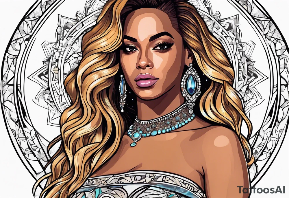 Beyoncé as the Libra zodiac sign tattoo idea