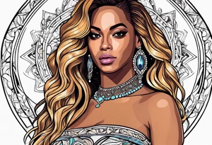 Beyoncé as the Libra zodiac sign tattoo idea