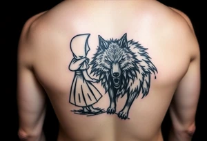 Little red riding hood and the big bad wolf tattoo idea