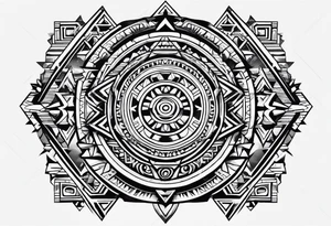Simple Aztec tribal for left shoulder tattoo idea