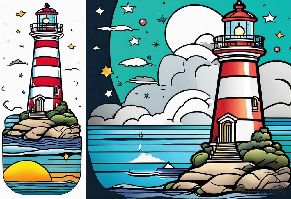 lighthouse tattoo idea