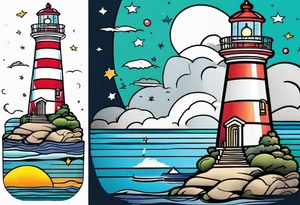 lighthouse tattoo idea