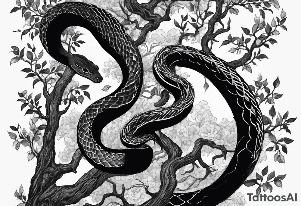 Snake in a tree
if I cannot bed the will of heaven, then I shall move hell tattoo idea