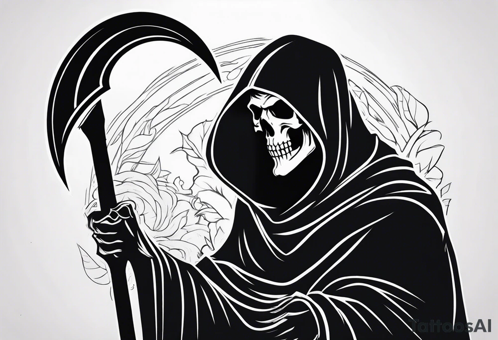 Sexy grim reaper tattoo idea