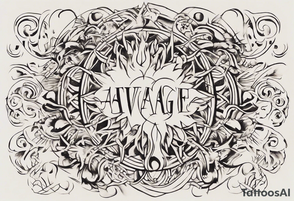 Create a unique tattoo design that symbolizes the motto 'Be Average.' Incorporate elements that convey a sense of embracing one's individuality and celebrating the beauty in simplicity. Consider using symbolic imagery or metaphors that represent the idea of finding contentment and fulfillment in being true to oneself, without the pressure of exceeding societal expectations. Focus on creating a design that is both visually striking and emotionally resonant, capturing the essence of the 'Be Average' philosophy in a meaningful and empowering way tattoo idea