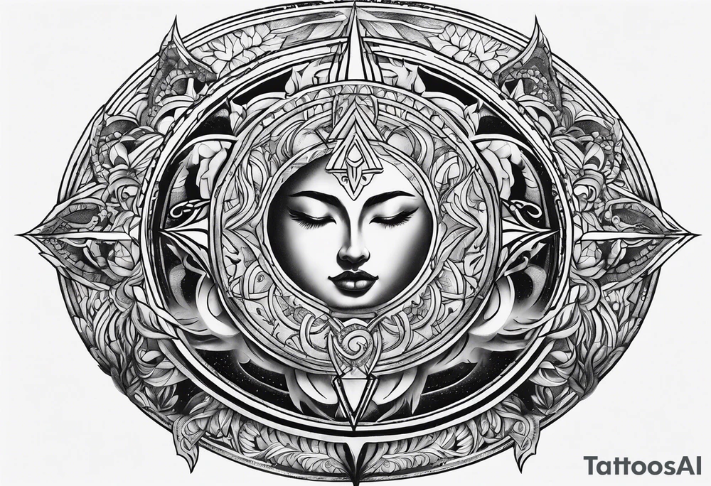 sacred moon tattoo idea