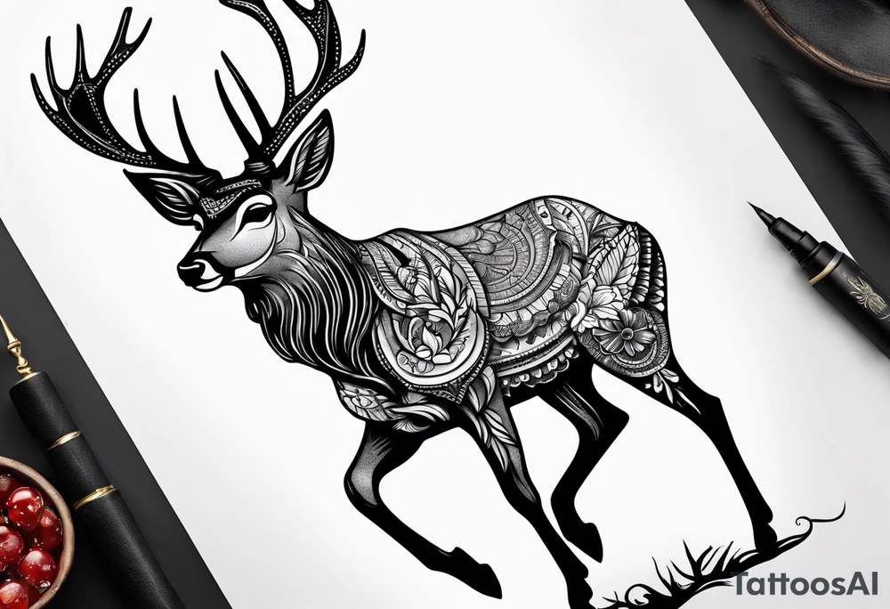deer tattoo idea