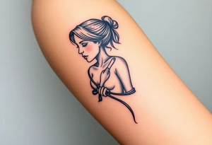 A tattoo depicting a woman bound and gagged tattoo idea