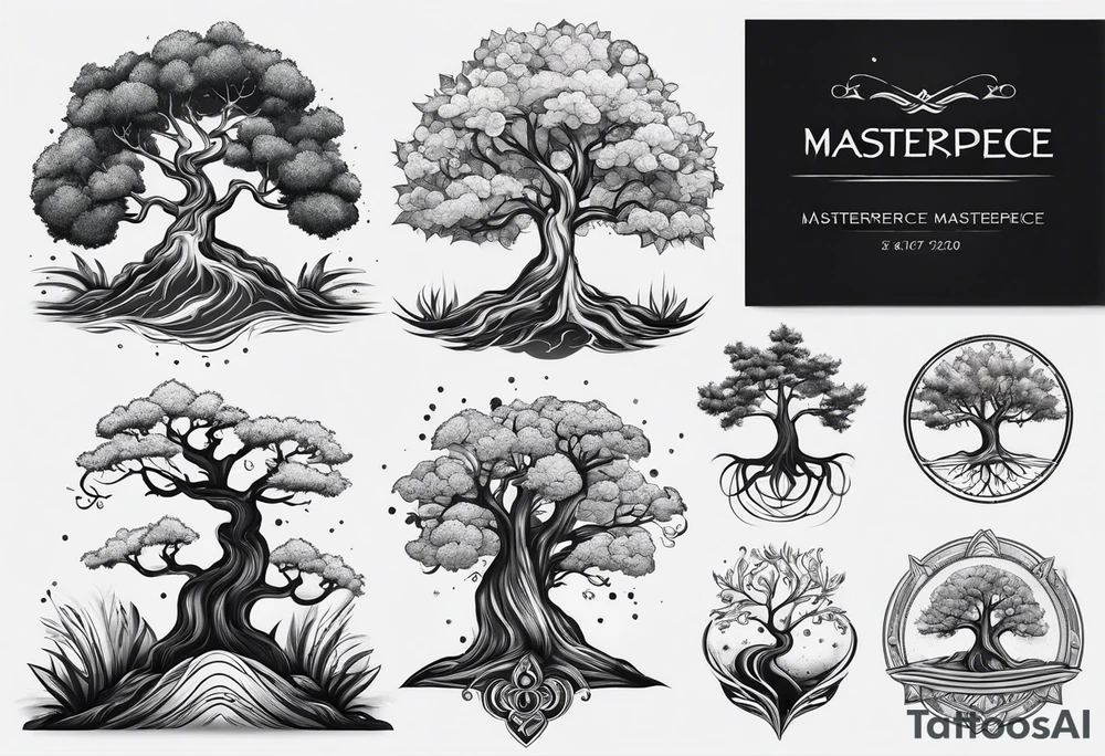 Simple tree tattoo idea