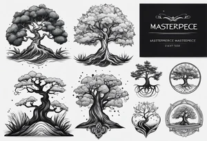 Simple tree tattoo idea