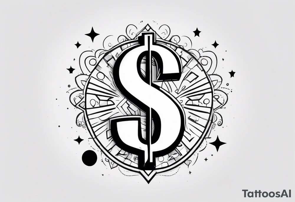 Dollar sign tattoo idea
