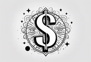 Dollar sign tattoo idea