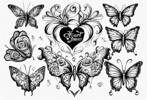Heart butterflies
Layla Jones
4-ever and always tattoo idea