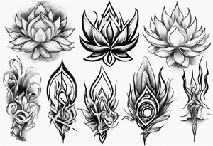 Paint brush drawing inner peace tattoo idea