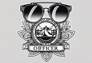 sunglasses officer tattoo idea