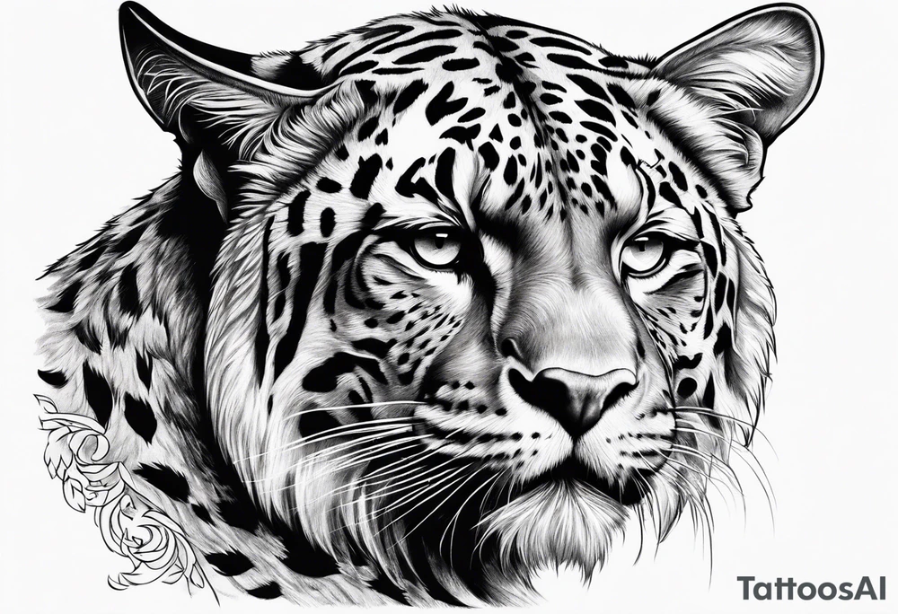 big cat tattoo idea