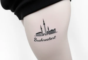 Bucharest, with name underneath tattoo idea