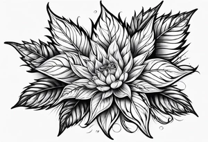 Cannabis flower tattoo idea