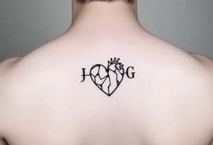 intials JCG heart tattoo idea