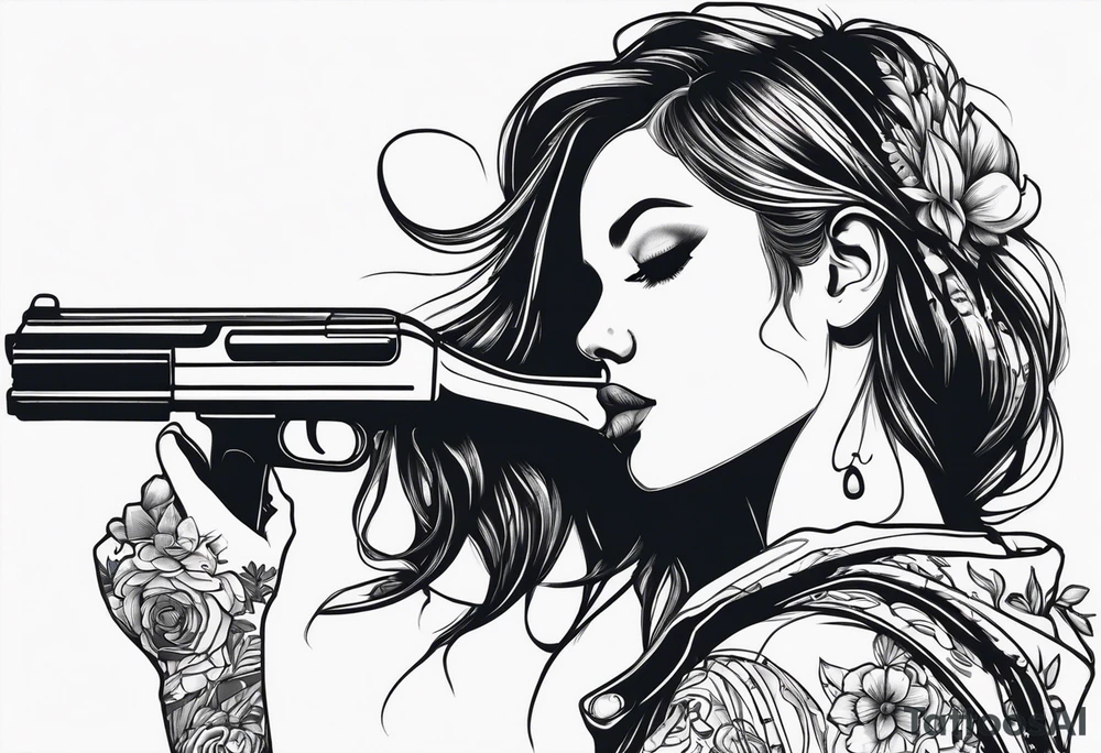 girl with a shotgun tattoo idea