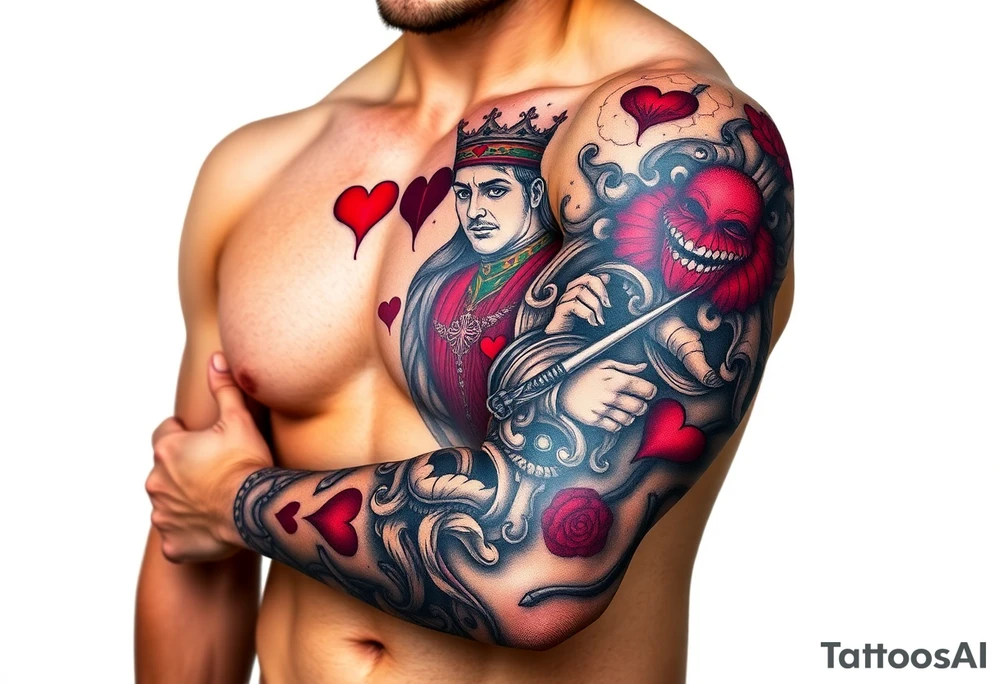 king of hearts tattoo idea