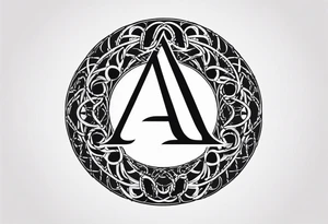 Δ inside a circle made from chain and rope elements. tattoo idea