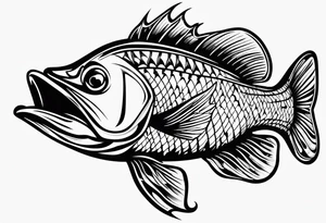 Tribal bass tattoo idea