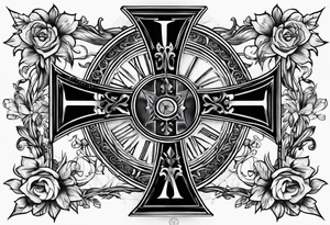 Cross with Roman numeral Jan 18 2023 tattoo idea