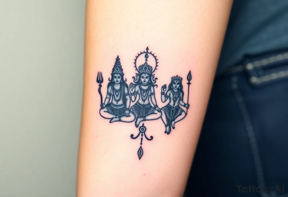 Lord Shiva, Godess Kali, Godess Lilith Together tattoo idea