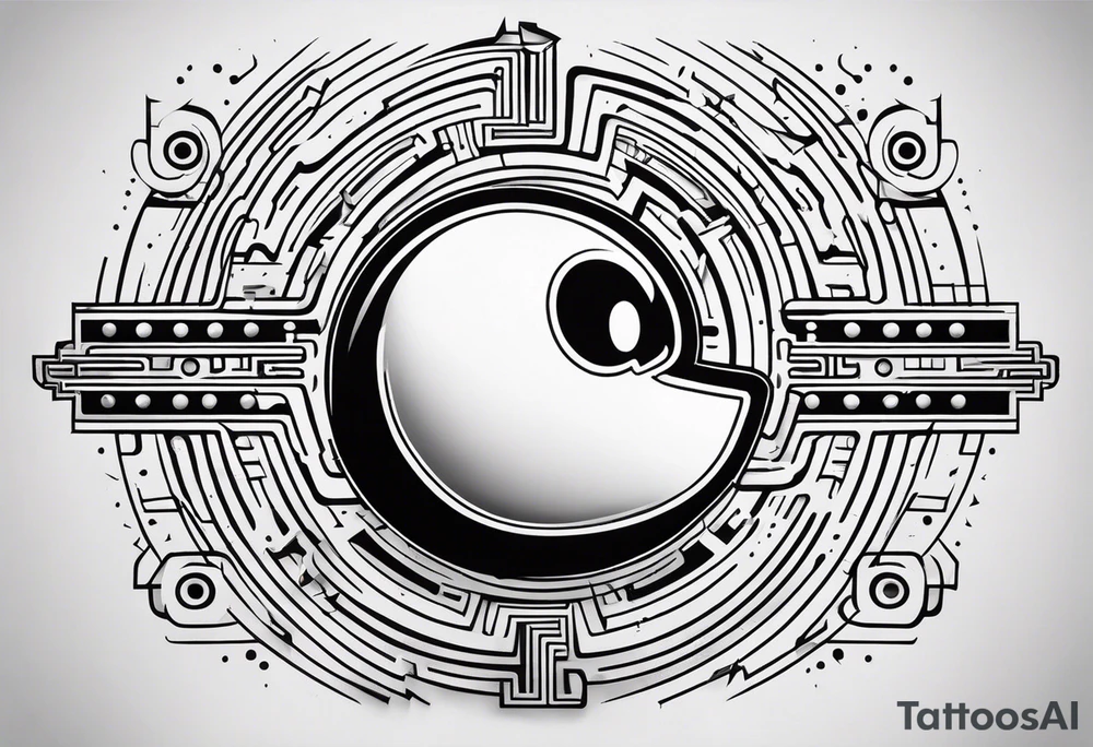 Pac-Man game tattoo idea