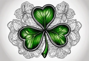 Ireland shamrock green tattoo idea