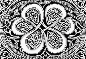 4 leaf clover celtic knot tattoo idea