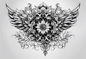 Half chest tattoo tattoo idea