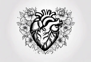 Heart with flowers that says adam 12 tattoo idea