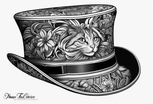 Hat on cat tattoo idea