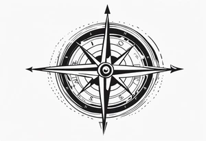 compass on spine with  anchor tattoo idea