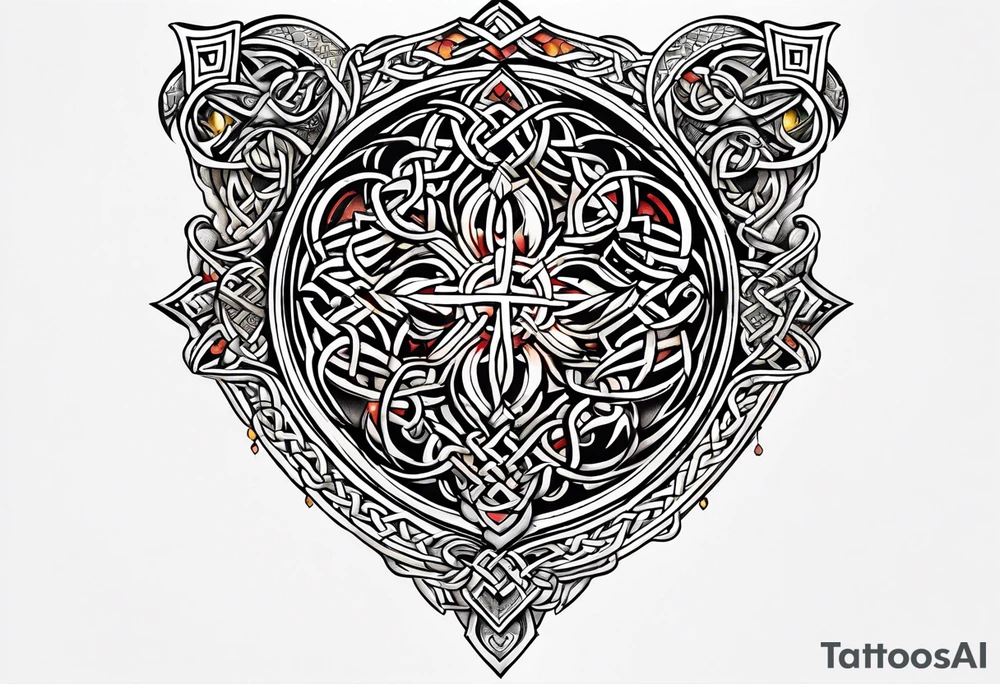 the celtic words for love and strength tattoo idea
