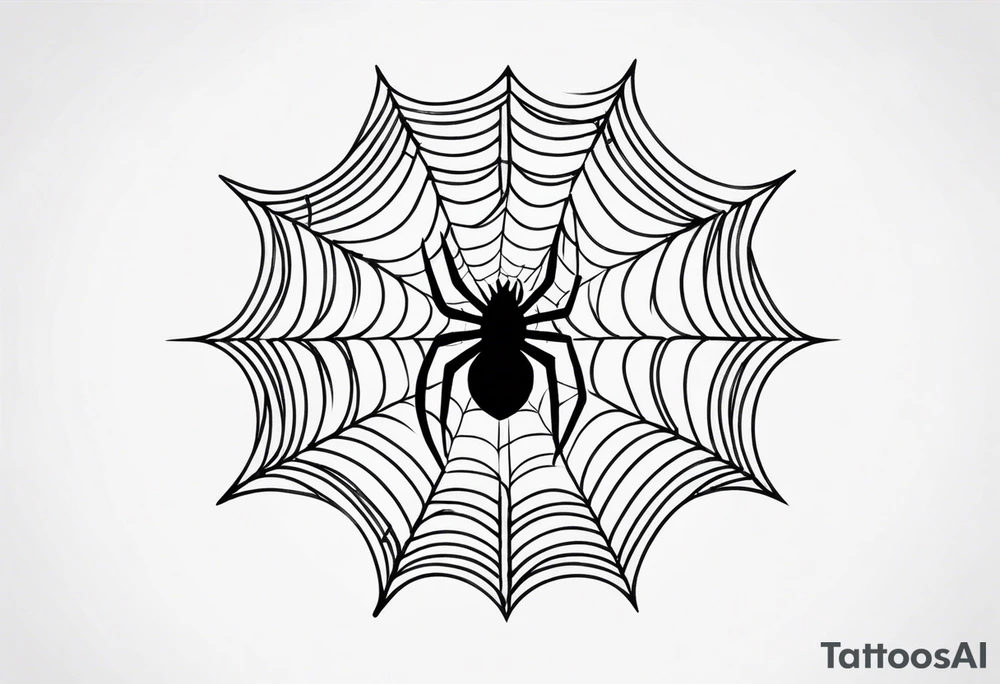 a spiderweb made out of blades tattoo idea