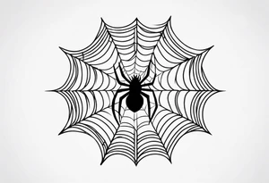 a spiderweb made out of blades tattoo idea