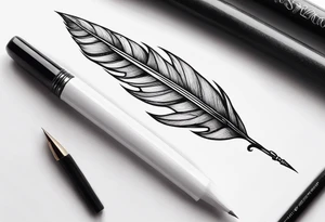 Detailed Quill Pen tattoo idea