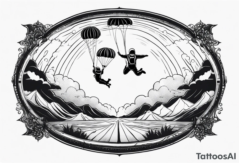 skydiving tattoo idea